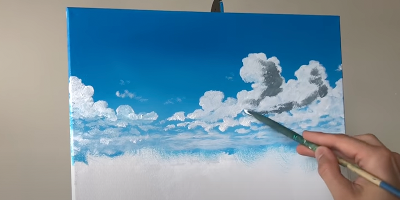 Cloud Acrylic Painting Tutorial