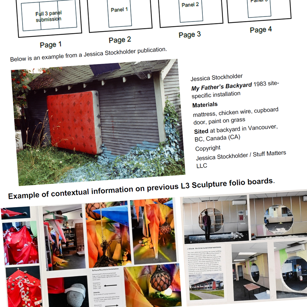 Level 3 Sculpture – Digital Submission – Changes for 2025
