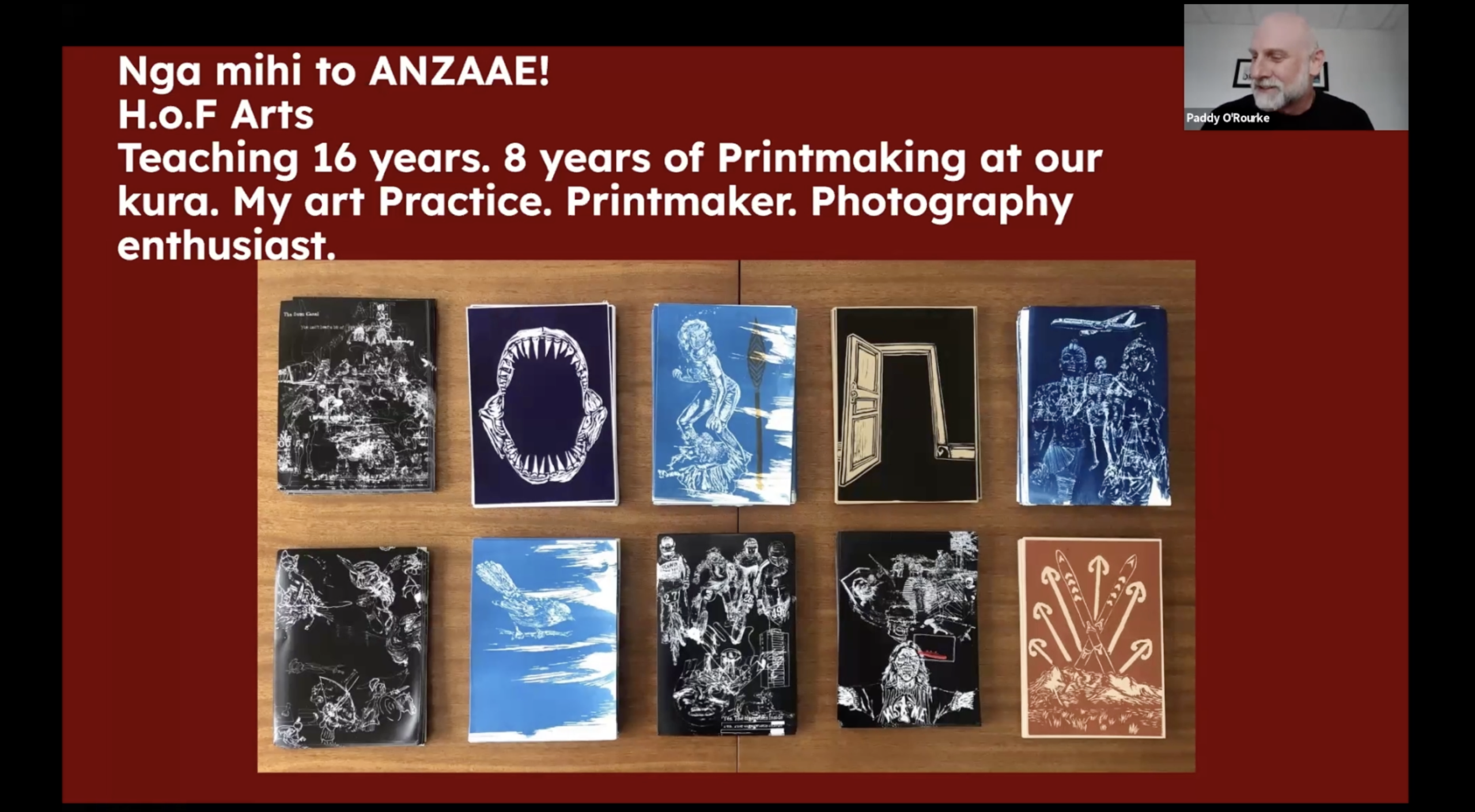 Printmaking at James Cook High School with Paddy O’Rourke